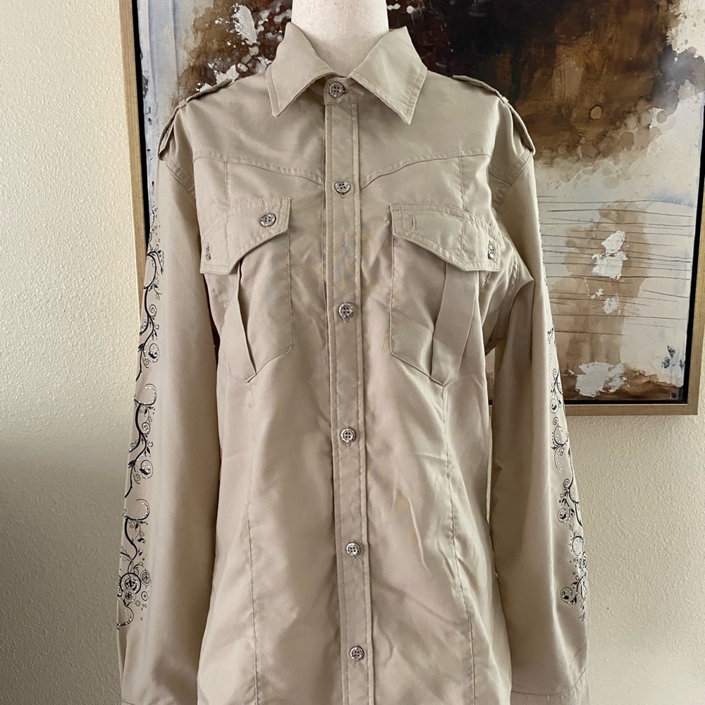 El General Country western, equestrian.  Mens button down shirt nwot